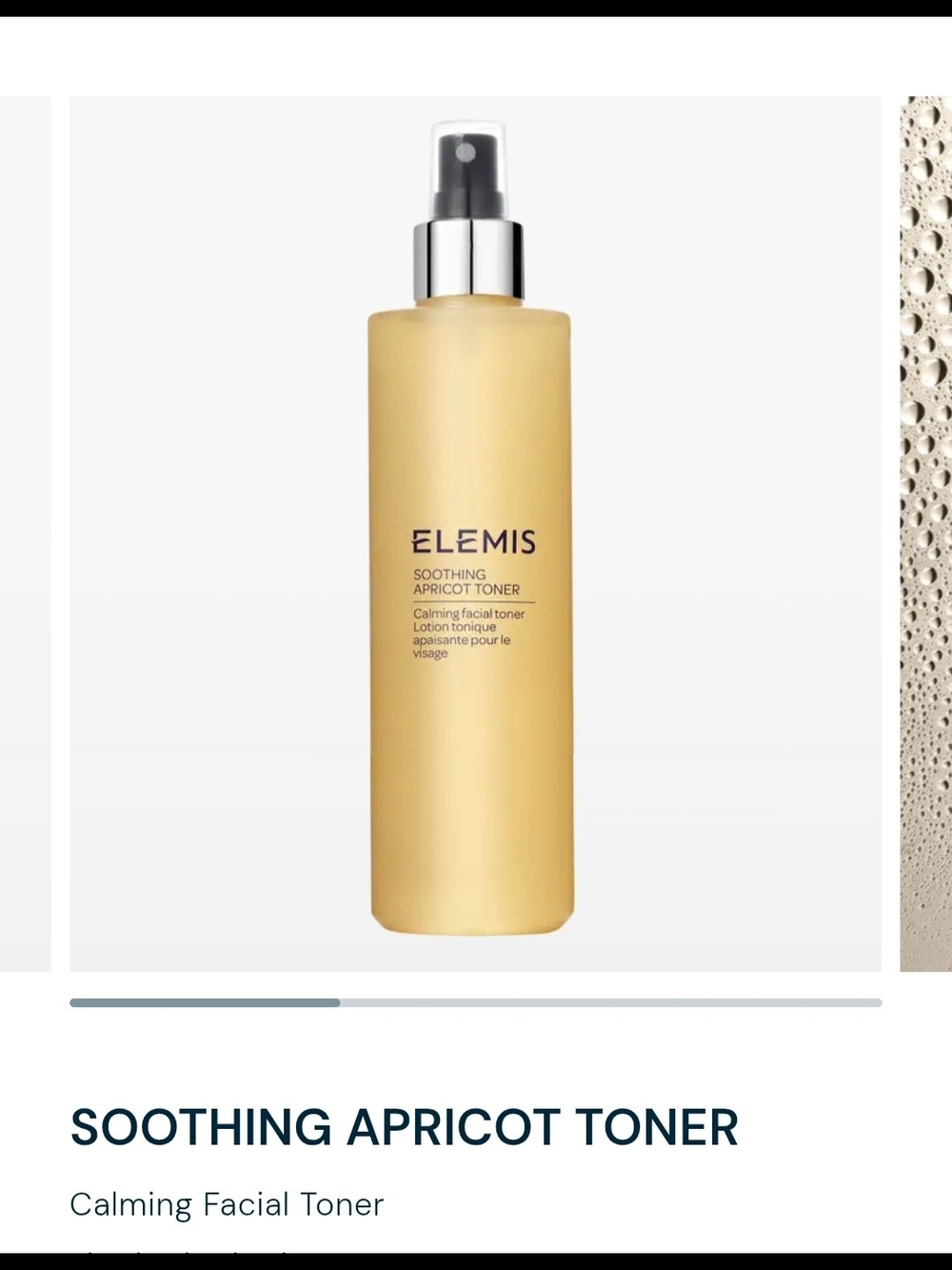 ELEMIS Apricot Spray Toner — Soft Yellow Bottle
